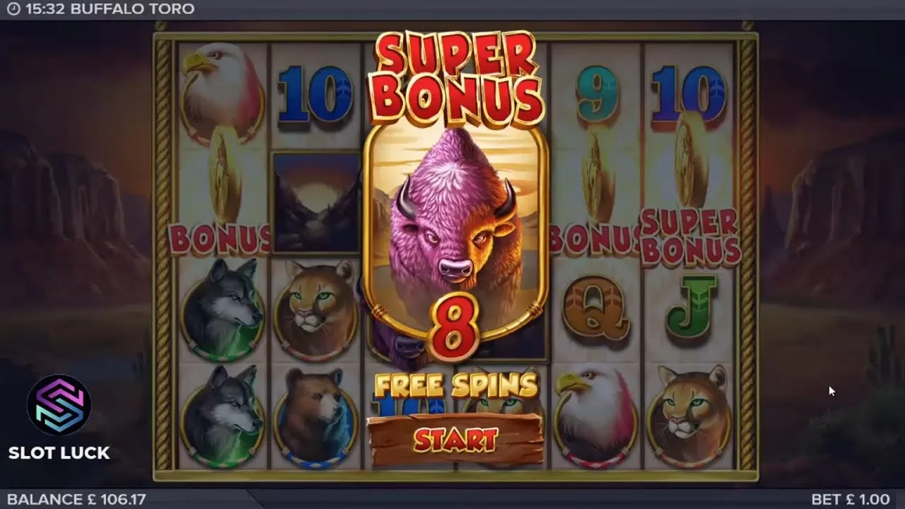 Buffalo Toro 386x Free Spins in Super Bonus Round