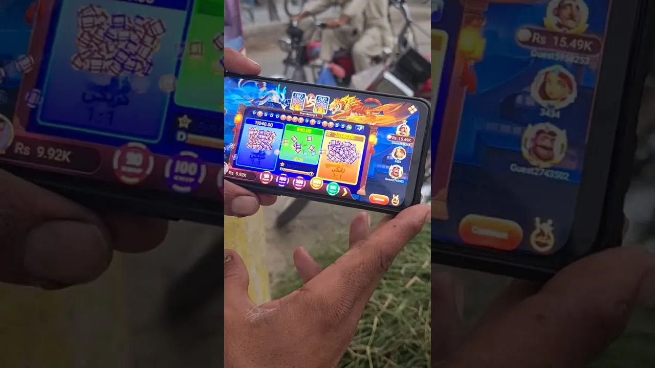 Dragon vs Tiger Mobile Game Win, 1x Payout on Cards