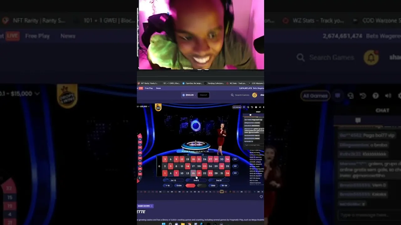 Mega Roulette 150x Win, Ball Lands on Number 15