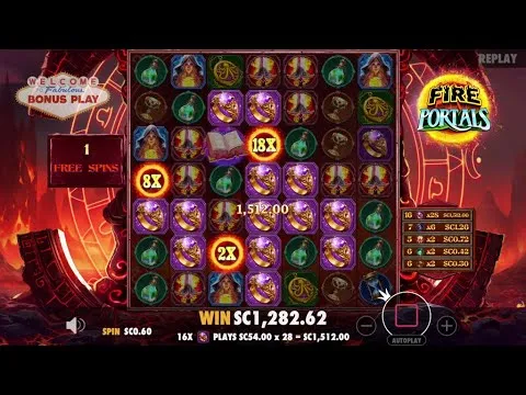 Fire Portals 513x Multipliers in Free Spins Bonus