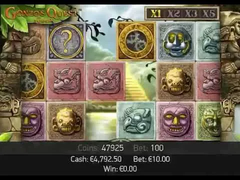 Gonzo's Quest: HUGE 877x Win with Cascading Reels!