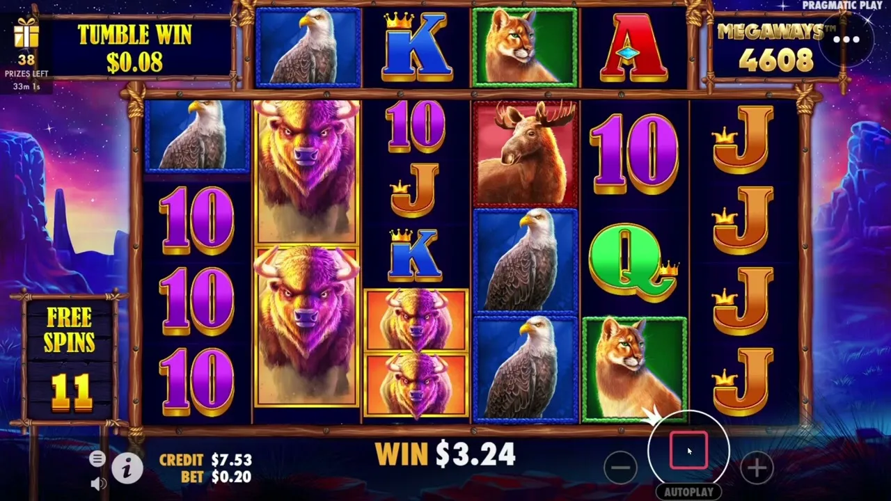Buffalo King Megaways: $1000 Bonus Win (Pragmatic Play)