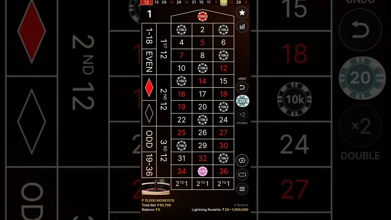 Lightning Roulette: 500x Multiplier Strikes! (500x)