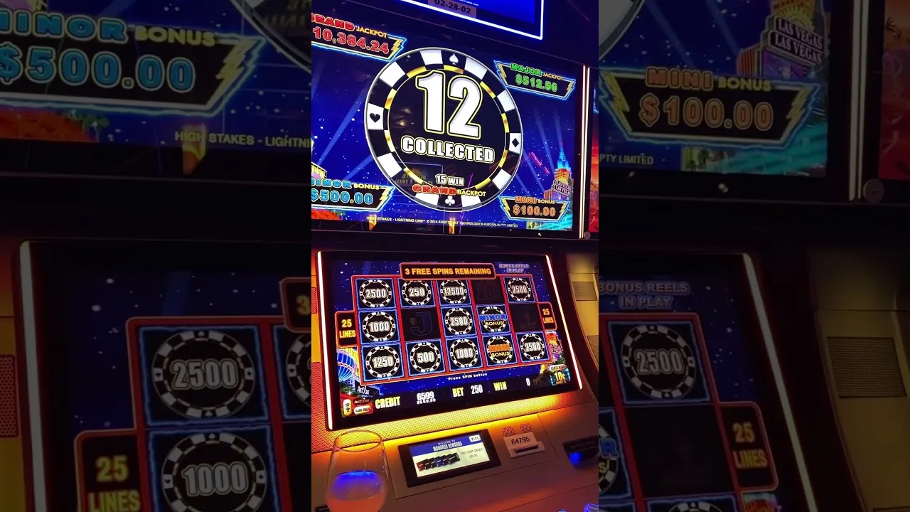 Lightning Link: Handpay Bonus Round Win on Aristocrat!