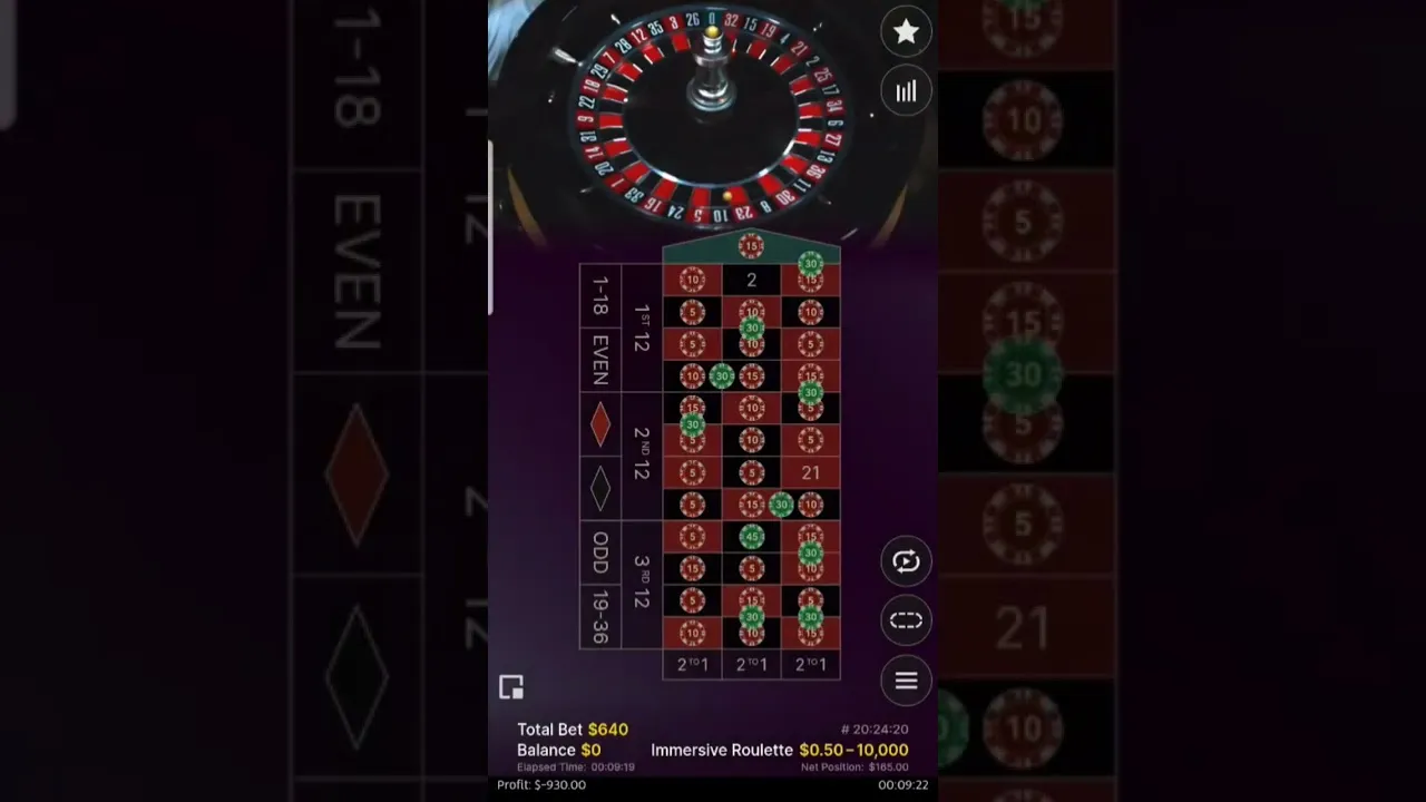 Immersive Roulette: Experience a Lucky $900 Winning Spin!