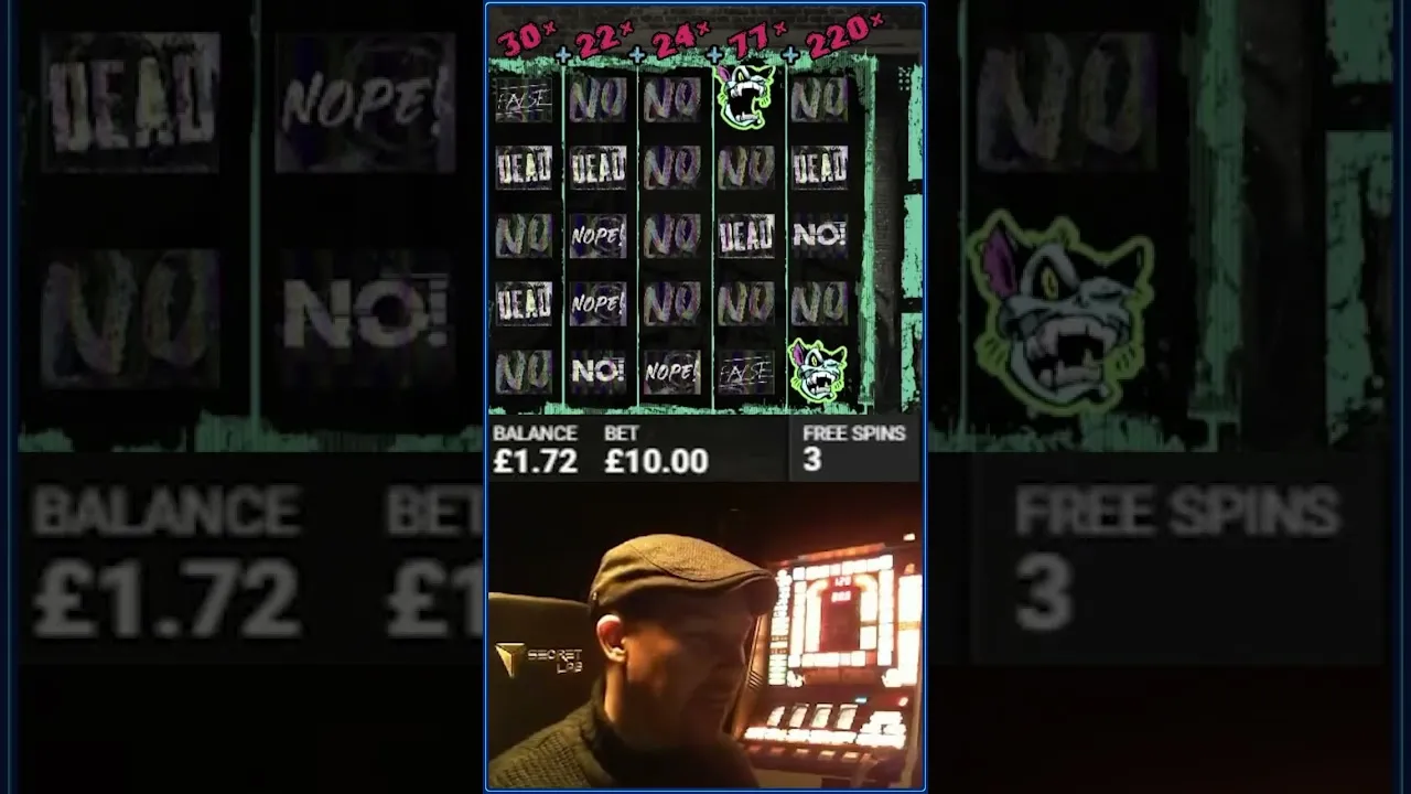 Dead Canary big multiplier win, 1638x bonus round