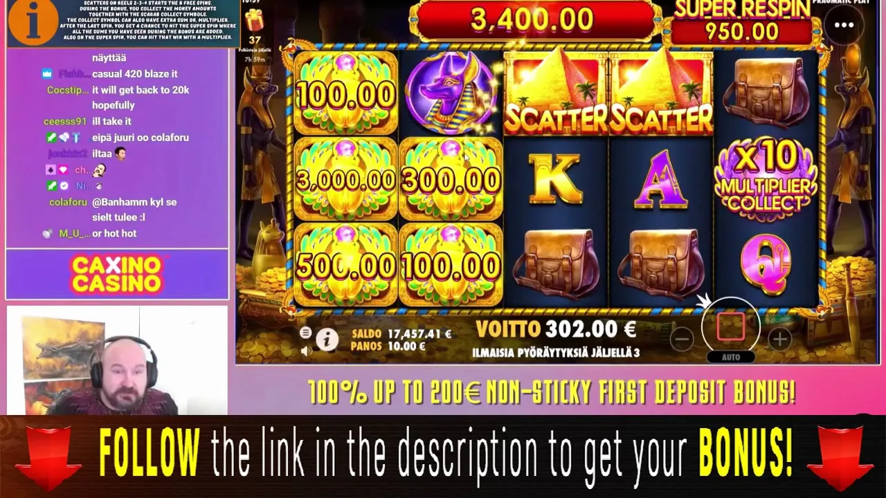 John Hunter 452x Big Bonus, Free Spins Triggered