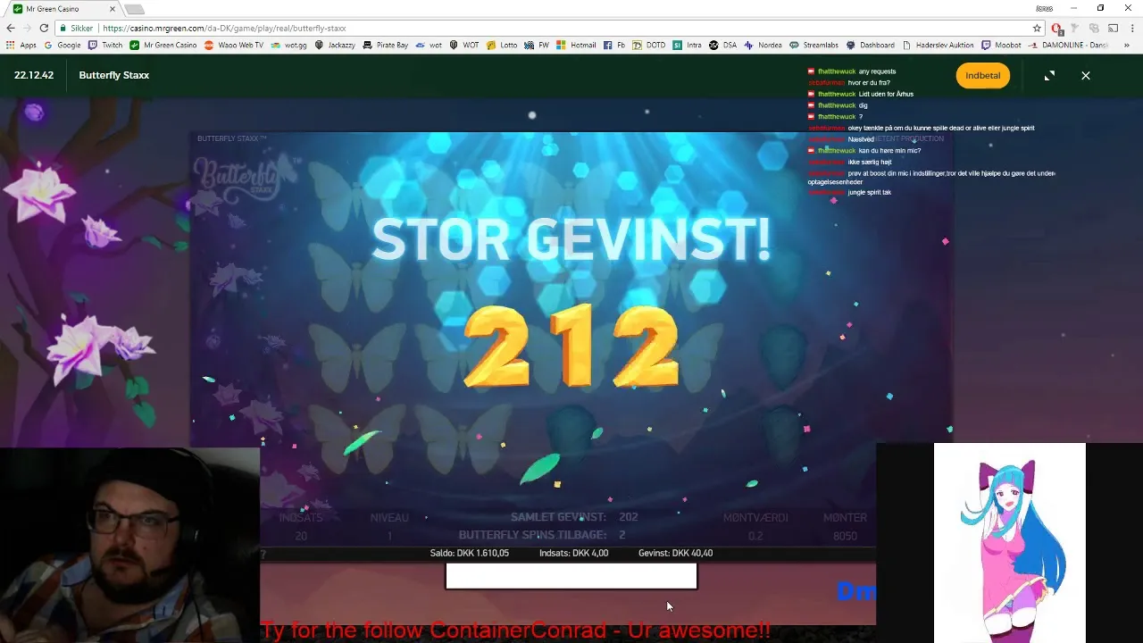 Butterfly Staxx Bonus Free Spins, Full Screen Win