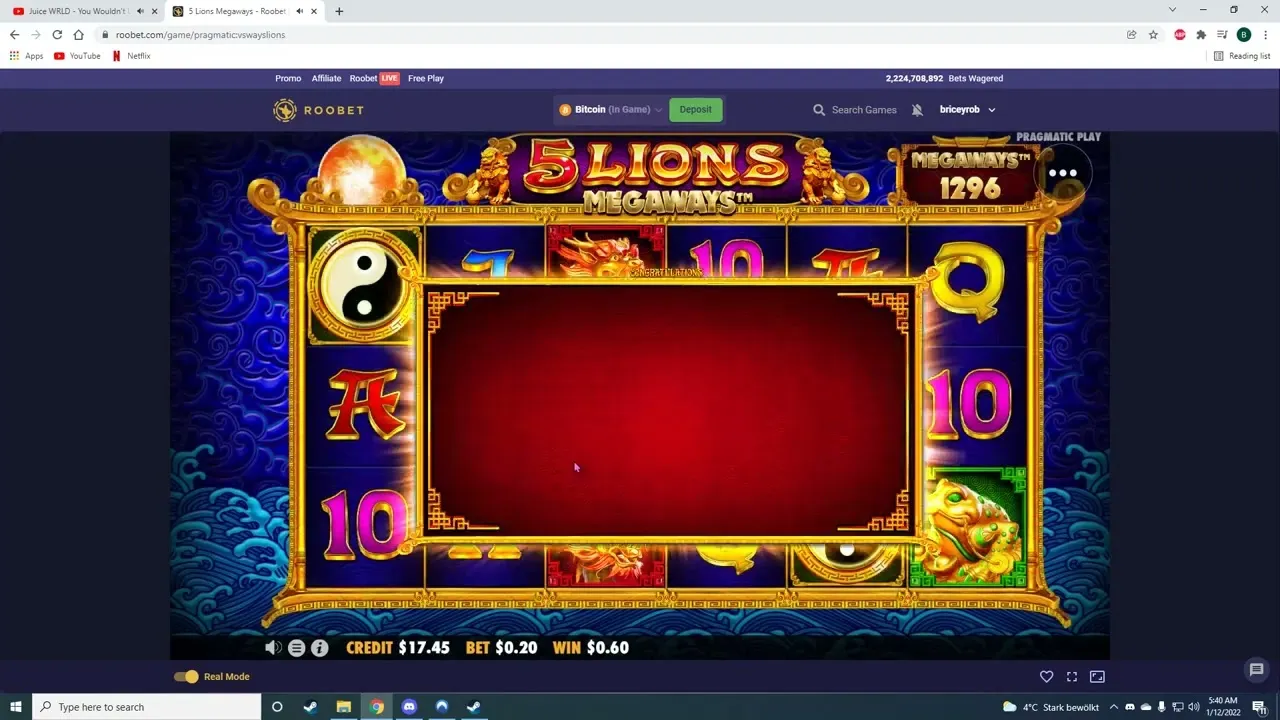 5 Lions Megaways 5000x Free Spins, 4 Rounds