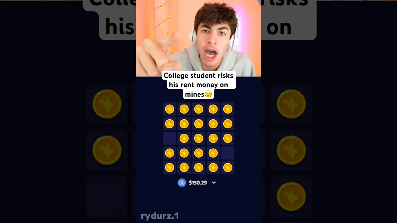 Mines Game: College Student Risks Rent Money and WINS!