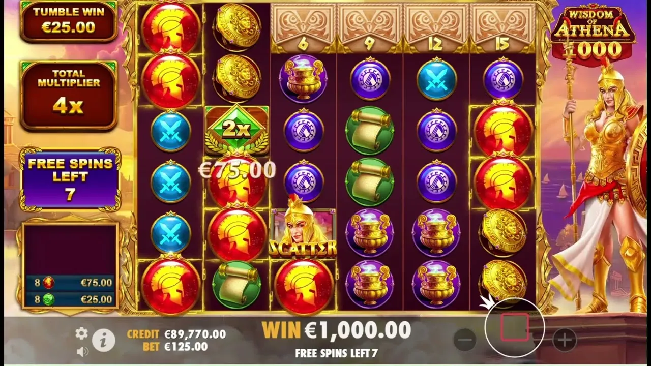 Wisdom of Athena: €4040 Win During Free Spins Bonus!