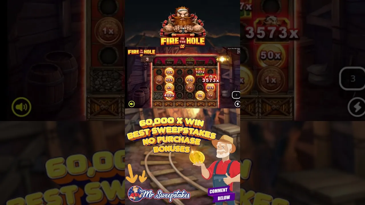 Fire in the Hole Mining Bonus Buy, 60000x Win