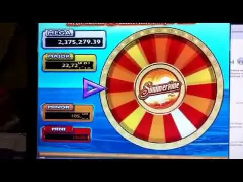 Mega Moolah Summertime Wheel Lands Mini Jackpot