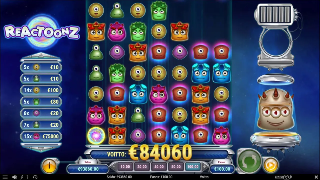 Reactoonz Slot: Gargantuan €84,060 Win on Play'n GO!