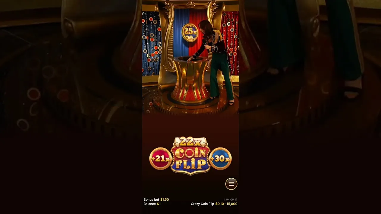 Crazy Coin Flip Result: A 2221x Multiplier Win