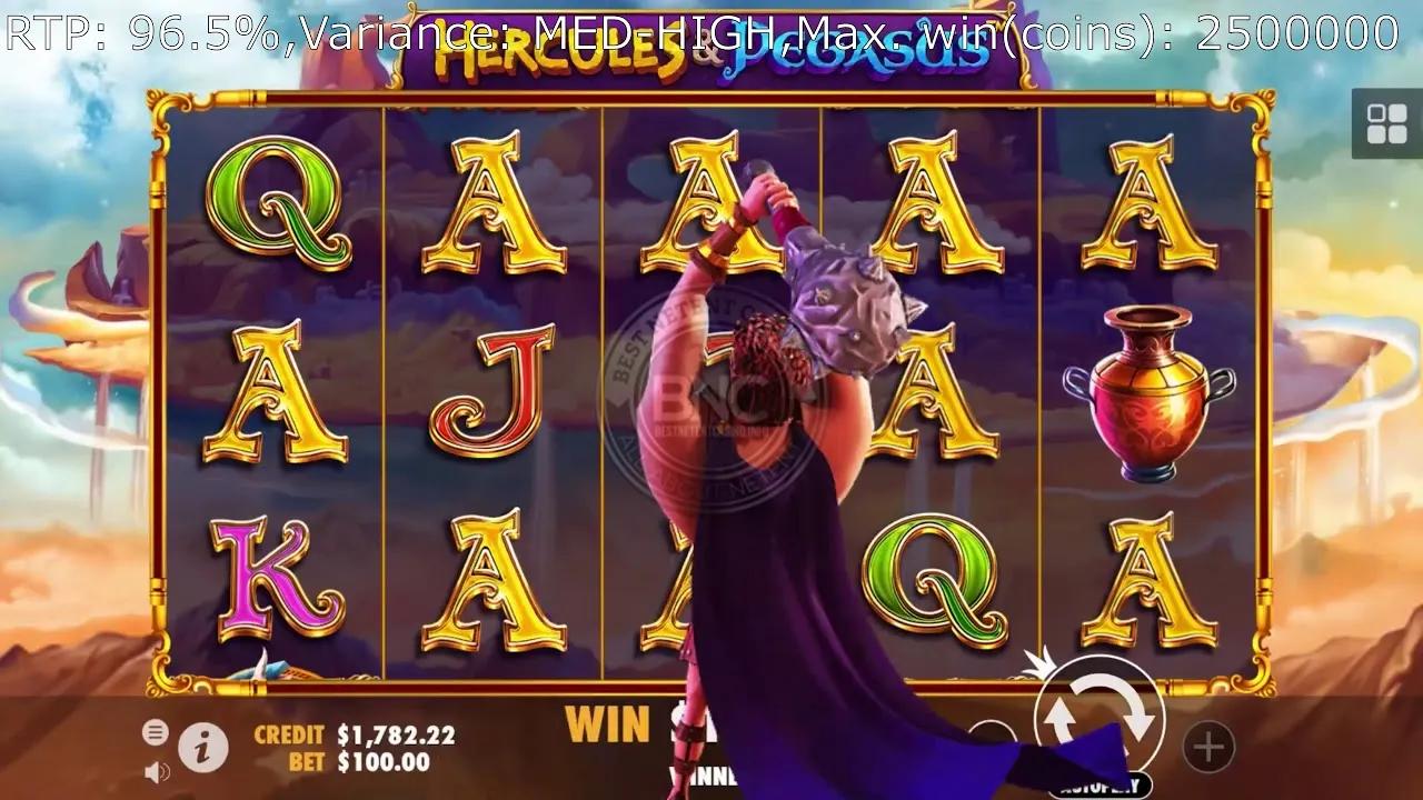Hercules Pegasus Big Bonus Round, 13,580x Bet Win