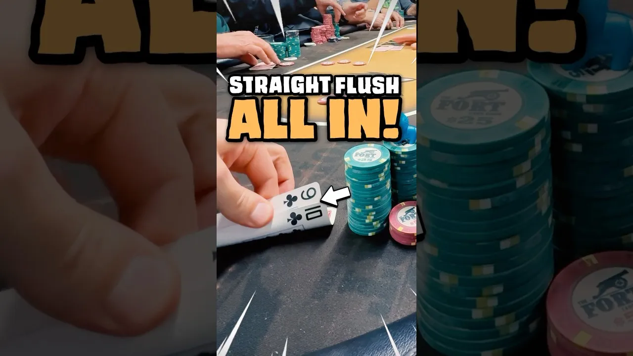 Texas Hold'em: Straight Flush ALL IN for a $2314 Pot!