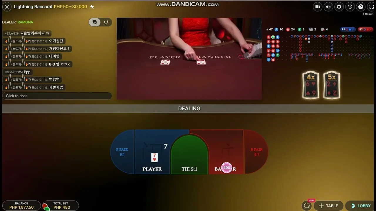 Lightning Baccarat Evolution Win: 780x Payout