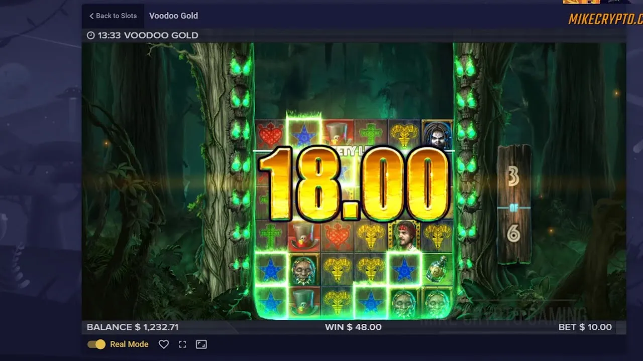 Voodoo Gold 106x Big Win in Free Drops Round