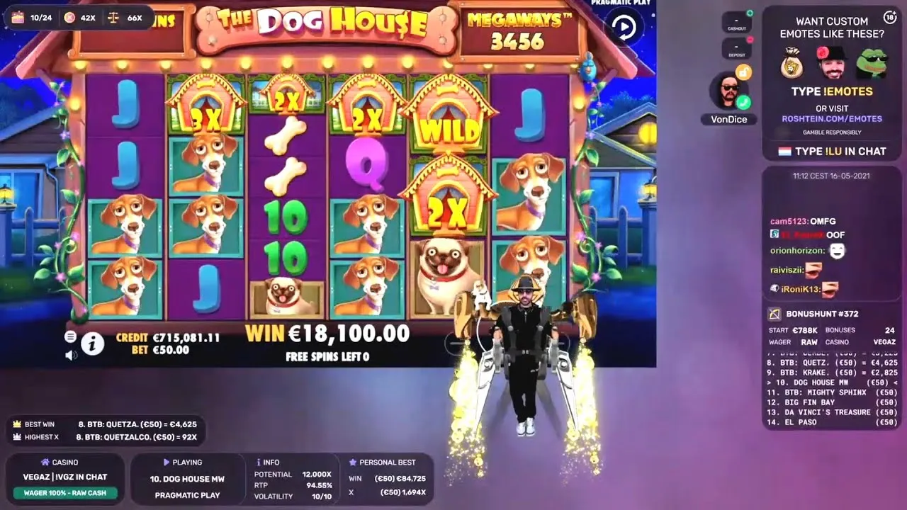 Dog House Megaways: Roshtein's HUGE Win on Free Spins!