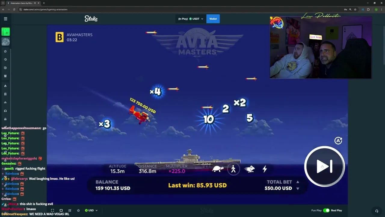 Avia Masters 225x Big Win and Crash Moment