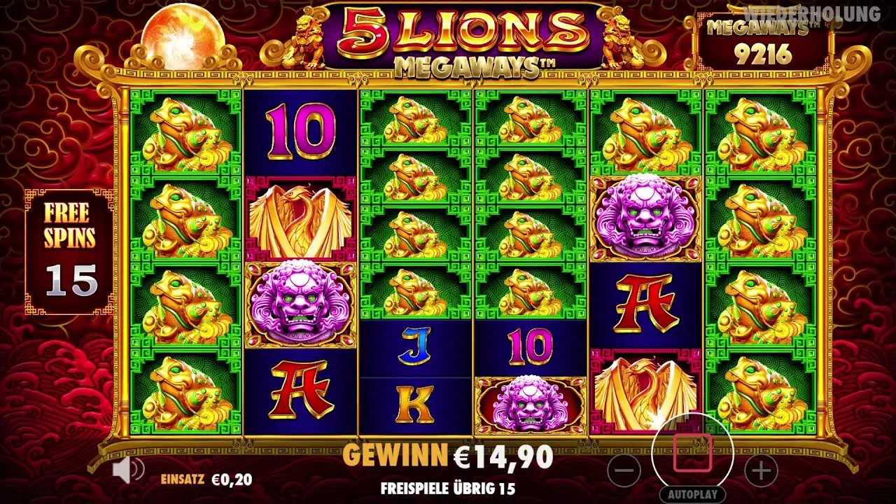 5 Lions Megaways 5000x Megaways, Free Spins Choice