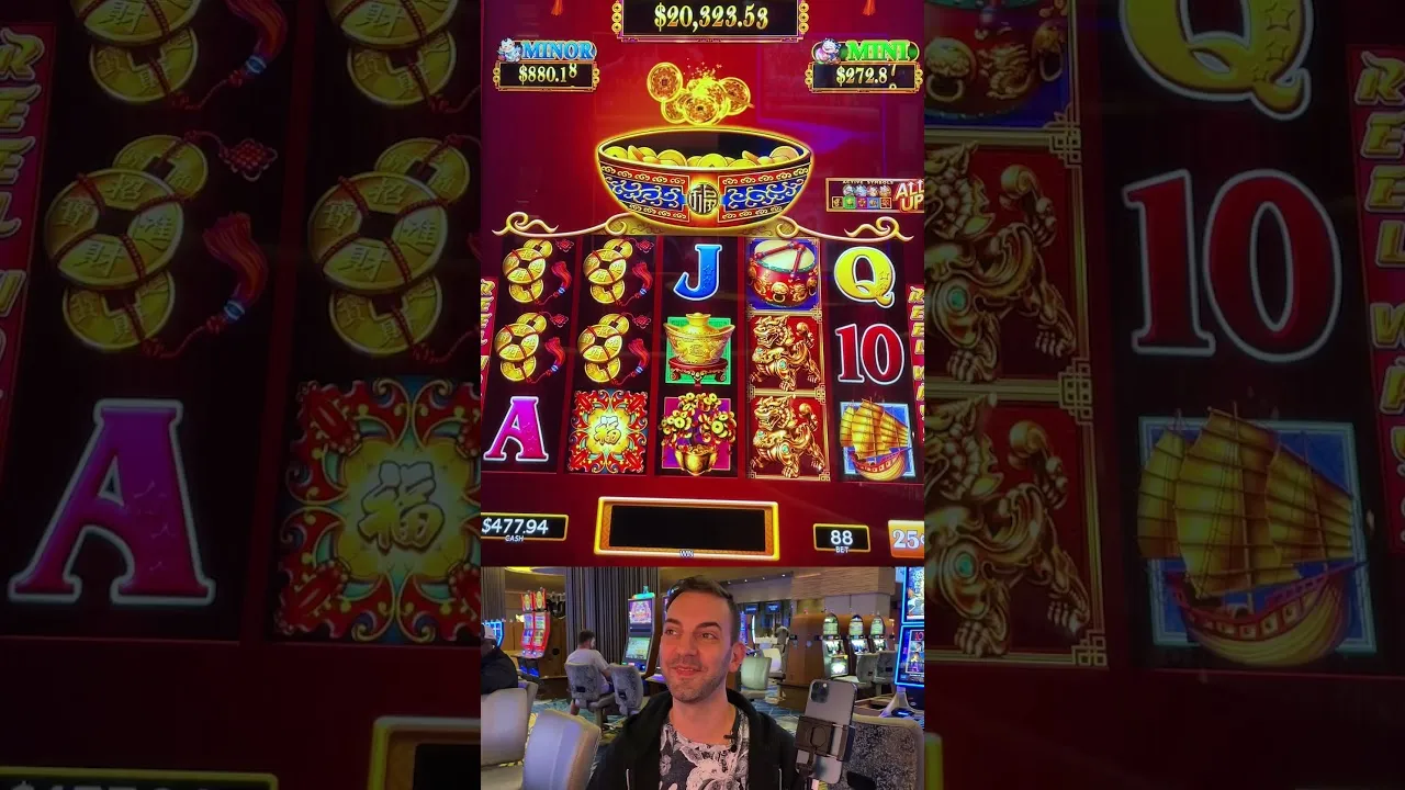 Dancing Drums slot machine jackpot, mini win in 31s