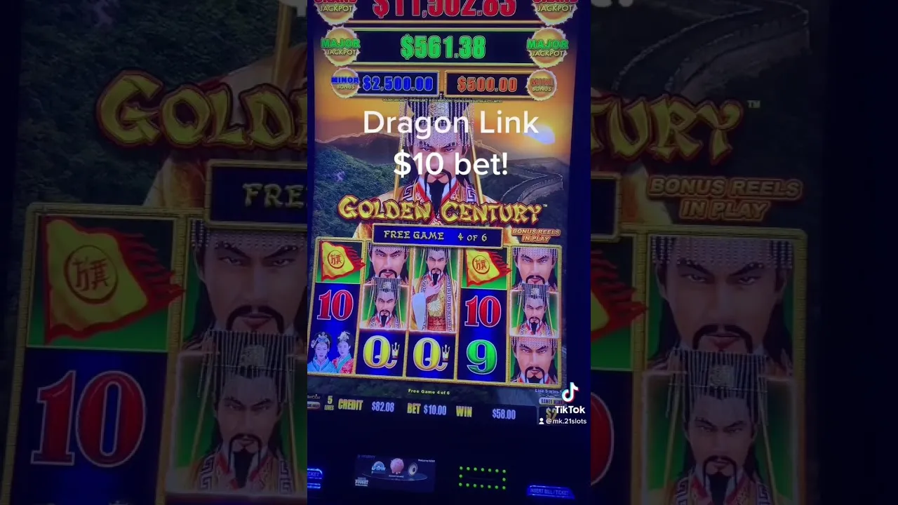 Dragon Link Golden Century Bonus: 10x Multiplier
