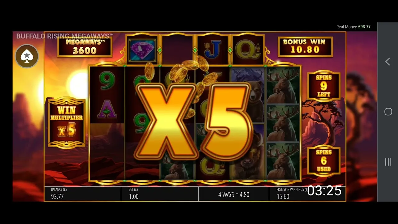 Buffalo Rising Megaways: Big Win in Free Spins Bonus Round!