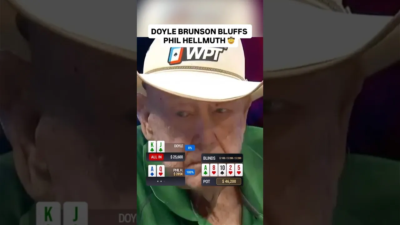 Texas Hold'em: Doyle Brunson's Legendary Bluff on Hellmuth!