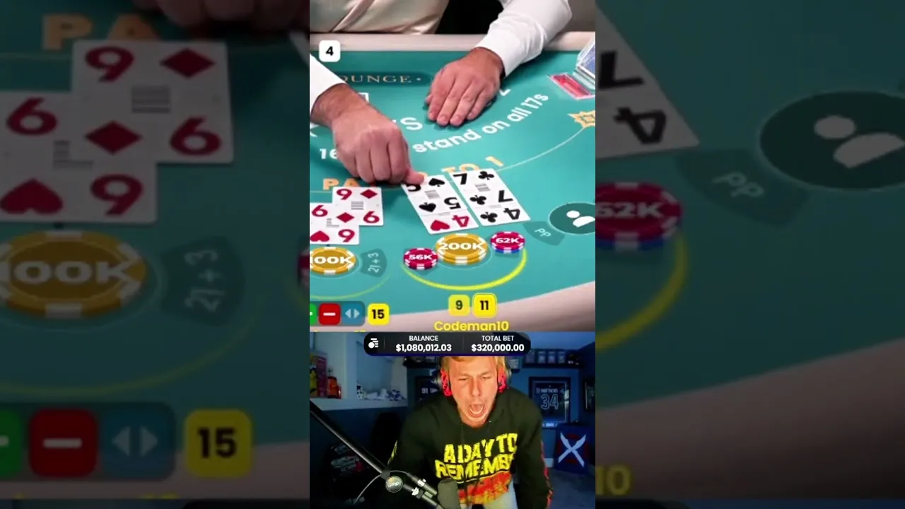 Blackjack Comeback Win: Player Splits Fours