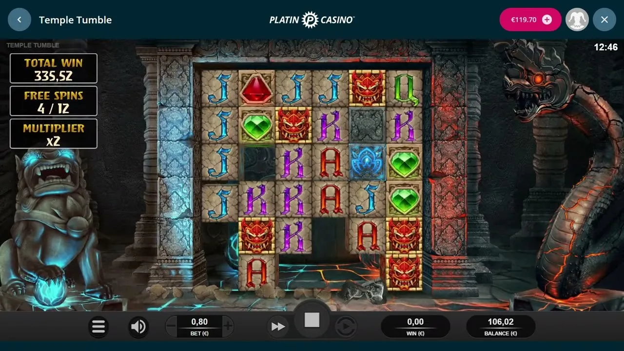 Temple Tumble: Big Win on Relax Gaming Free Spins!