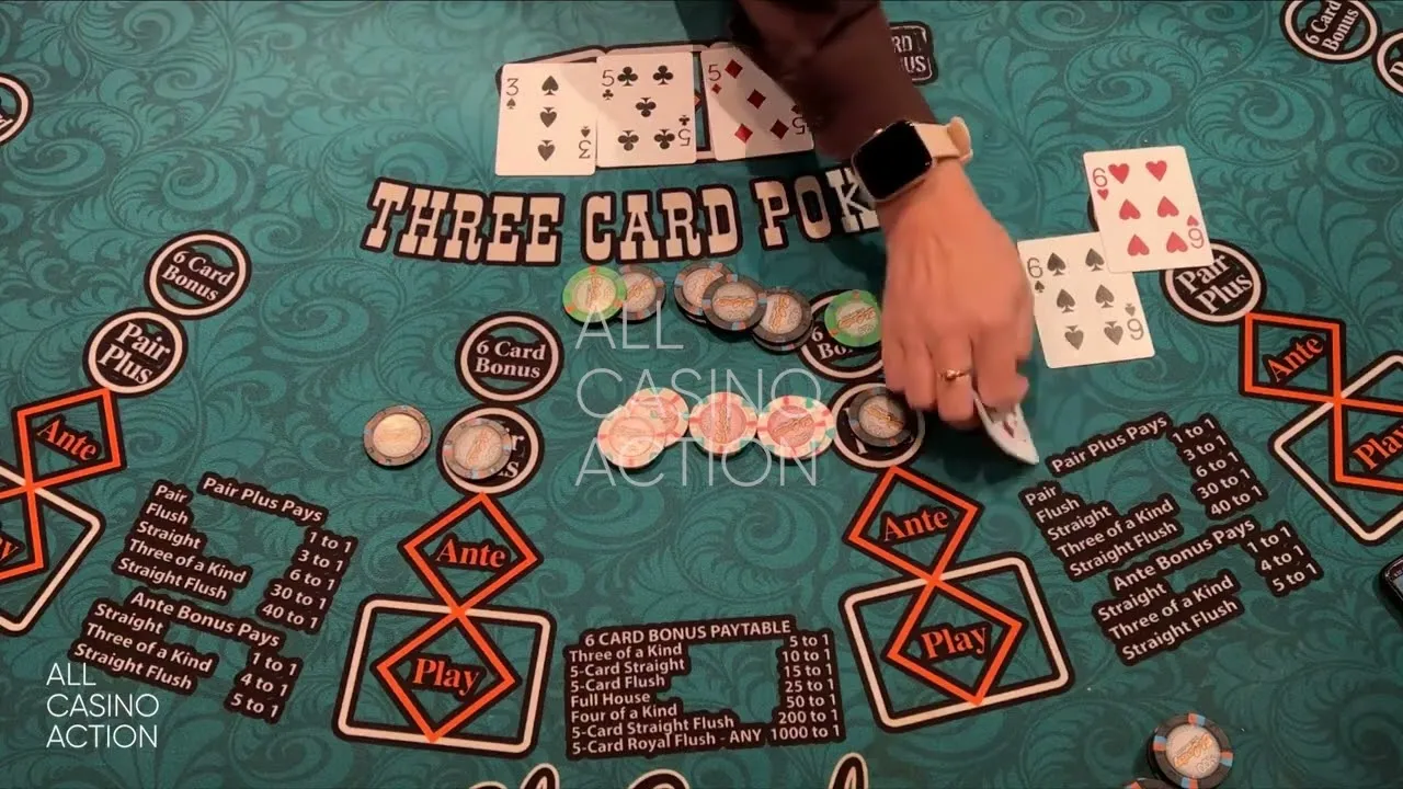 Three Card Poker 1000x Big Win Straight Flush