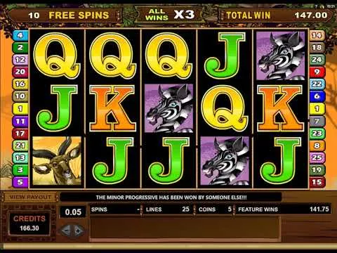 Mega Moolah Free Spins Microgaming 3x Win