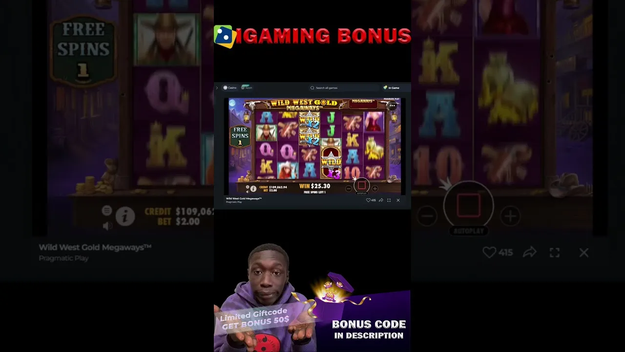 Wild West Gold Megaways Slots: 9 Free Spins Win