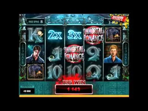 Immortal Romance: Massive Free Spins Win by Microgaming!