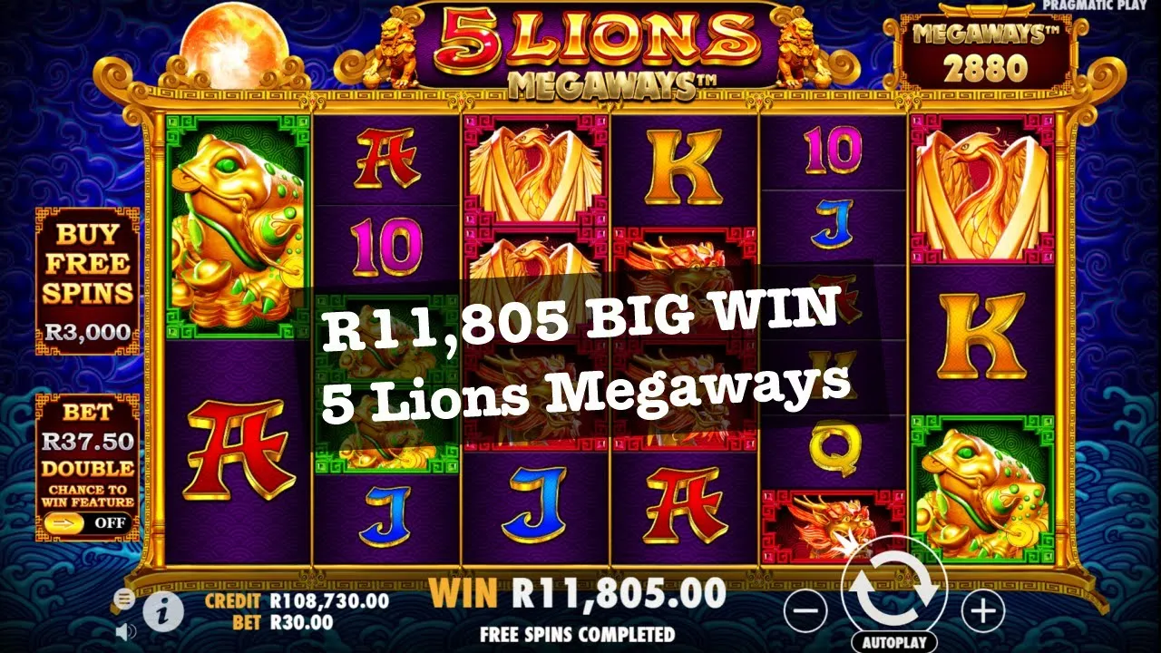 5 Lions Megaways 243x Megaways, Free Spins Choice