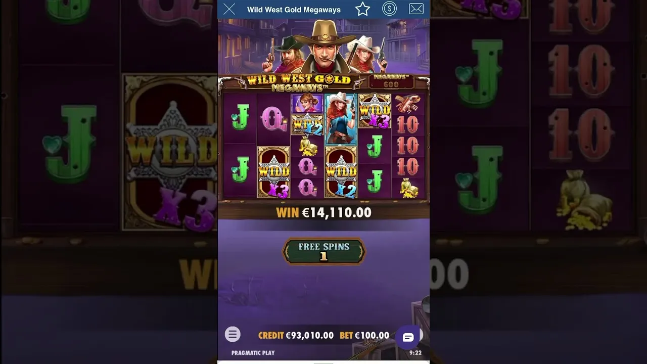 Wild West Gold Megaways: 299x Win by Pragmatic Play