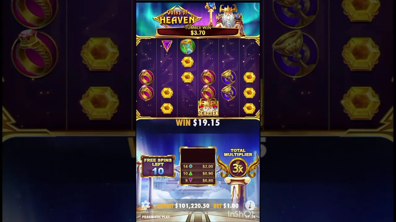 Gates of Heaven Free Spins: 20x Multiplier Win