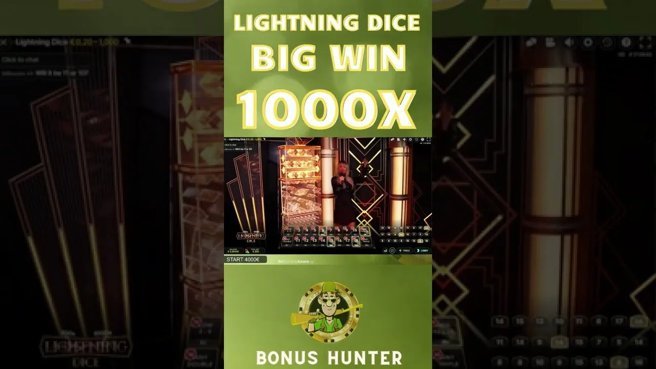 Lightning Dice: Electrifying 1000x Win by Evolution Gaming!