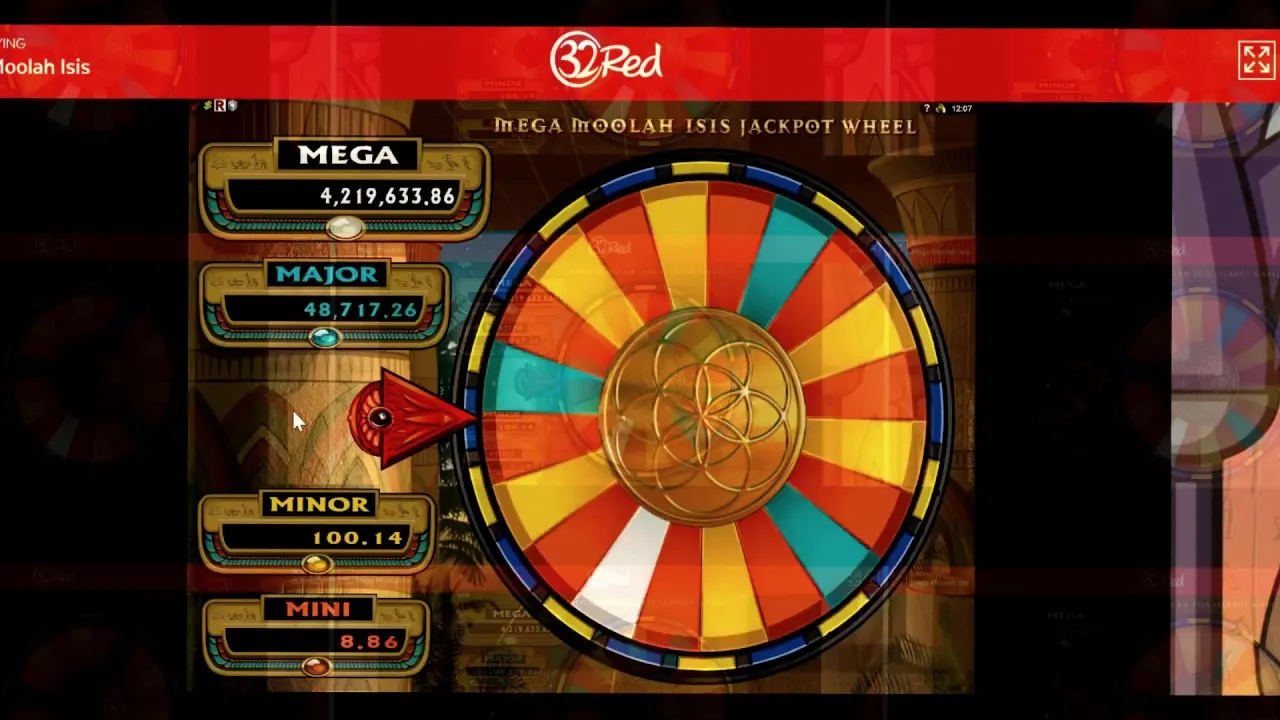 Mega Moolah Jackpot Bonus Wheel Lands Minor Win