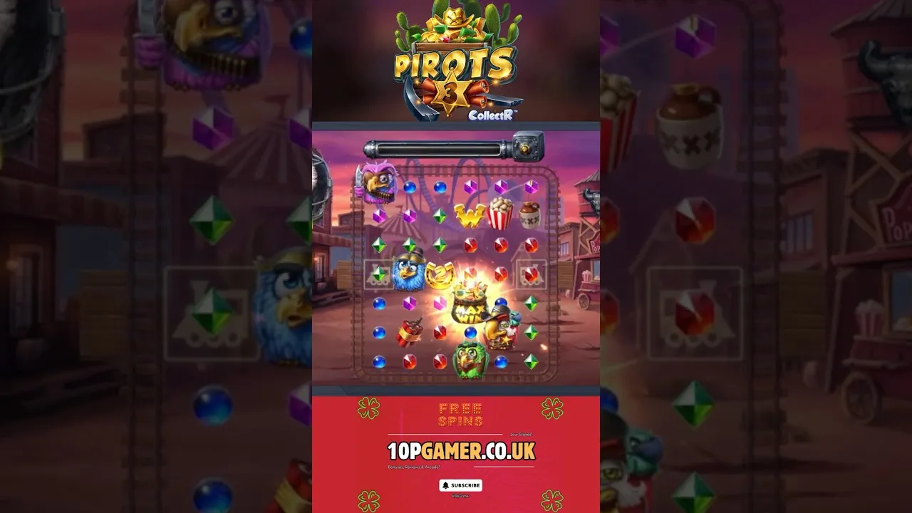 Pirots 3 Free Spins Bonus Round, 38-Second Clip