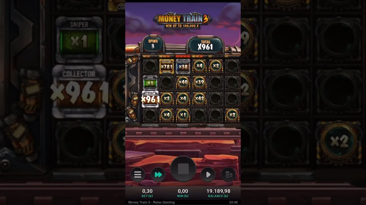 Money Train 3: HUGE 6491x Win on Persistent Feature!