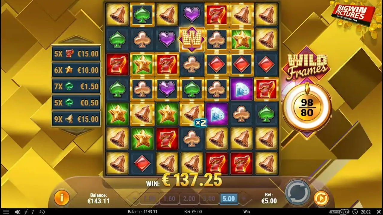 Wild Frames Slot Bonus Features: 7000x Win