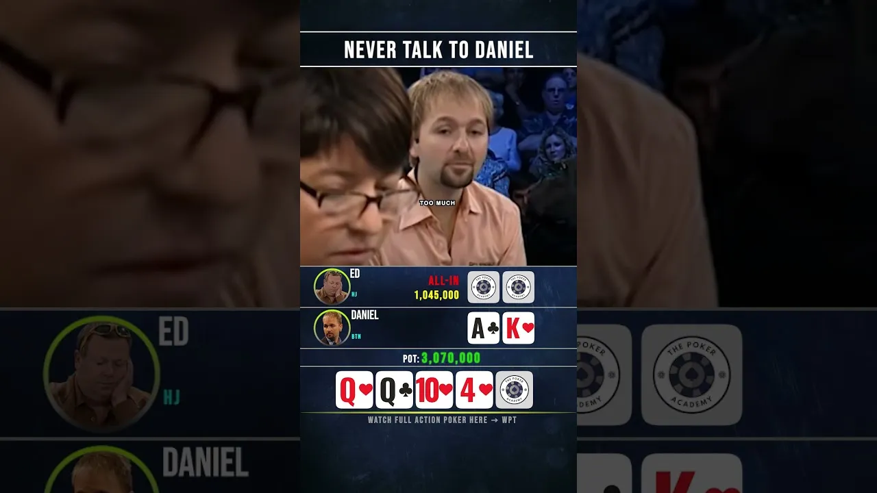 Texas Hold'em WPT Flush Win, Negreanu's River Card