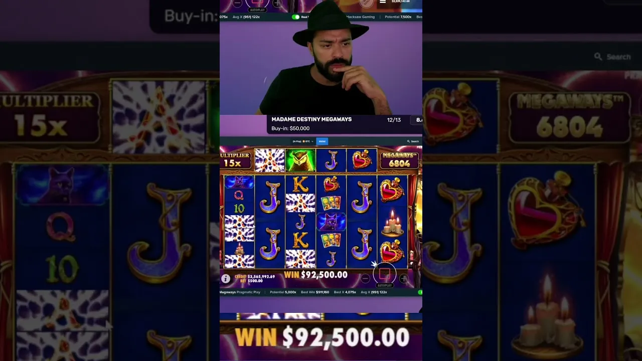 Madame Destiny Megaways Max Win 15x Start