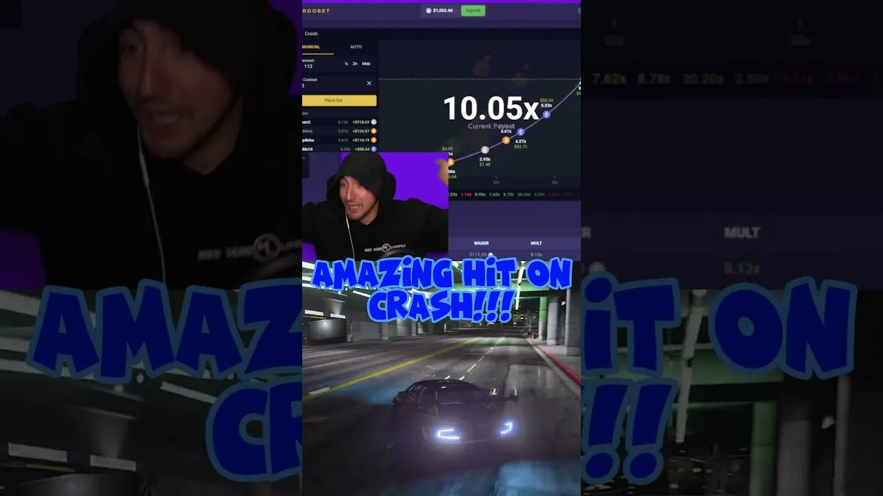 Roobet Crash: Insane 20x Multiplier Hit - Nail-biting Win!