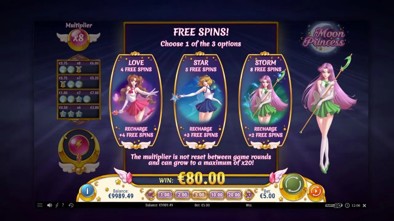 Moon Princess (Play'n GO): Epic Big Win in Free Spins!