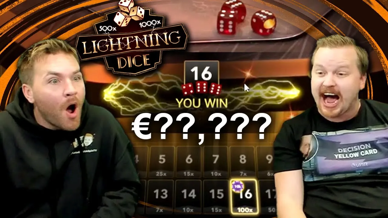 Lightning Dice: Electrifying 100x Win at Live Casino!