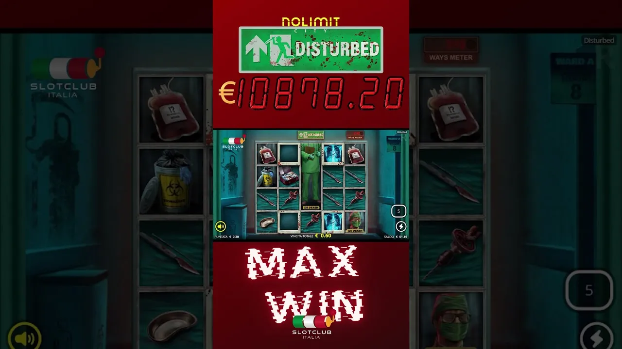 Disturbed Slot: €10,878 HUGE Win by Nolimit City - Watch!
